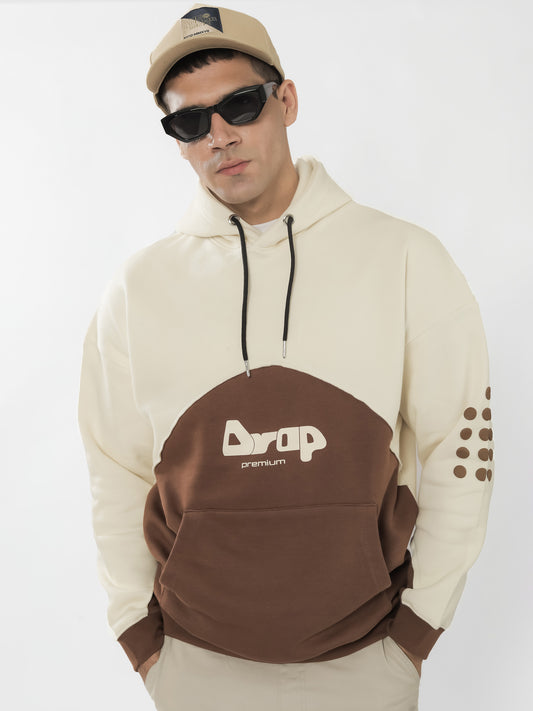 Brown & beige Hoodie