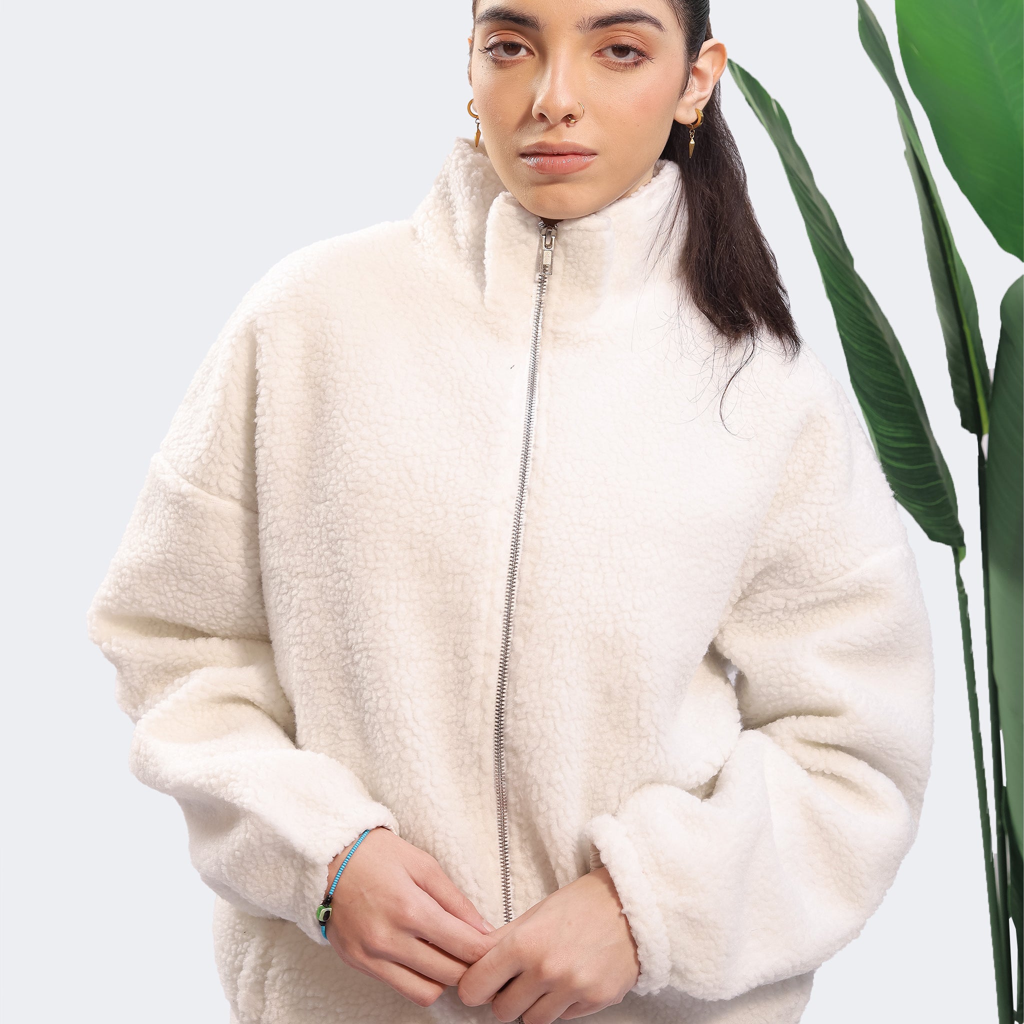 White Sherpa Jacket