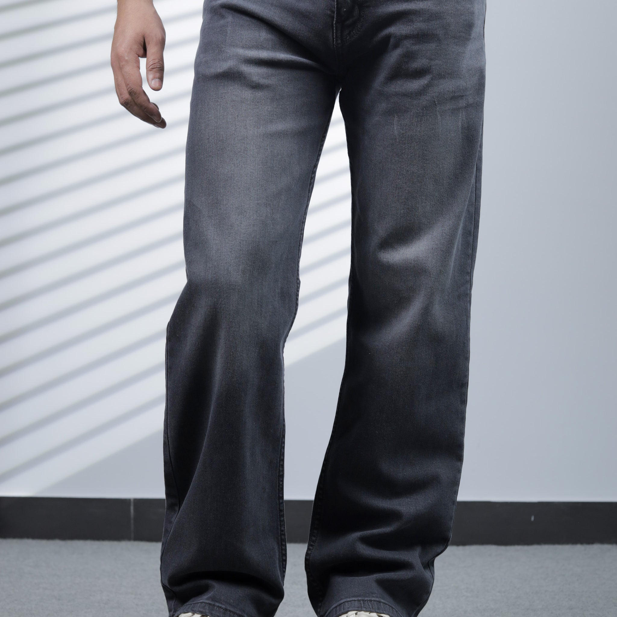 Gray Straight Fit Jeans