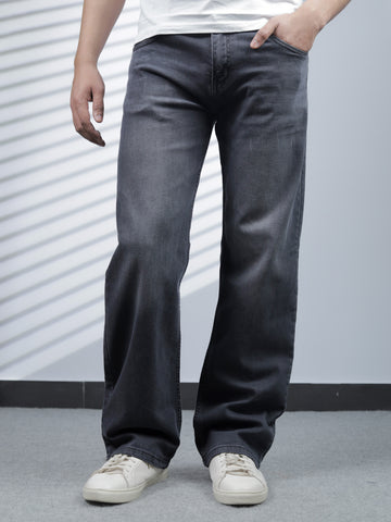 Gray Straight Fit Jeans