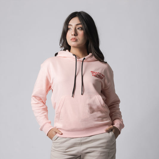 Pink Printed Hoodie