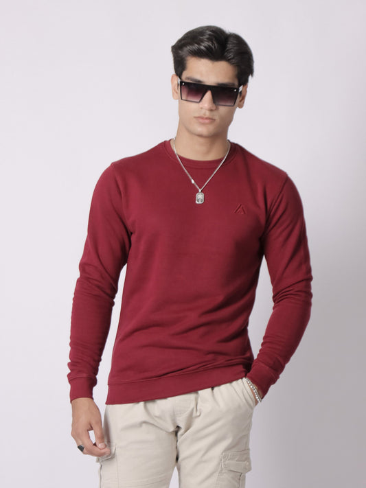 maroon sweatshirt outfit mens