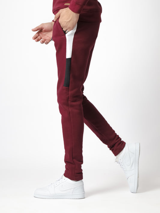 Maroon Panel Trouser