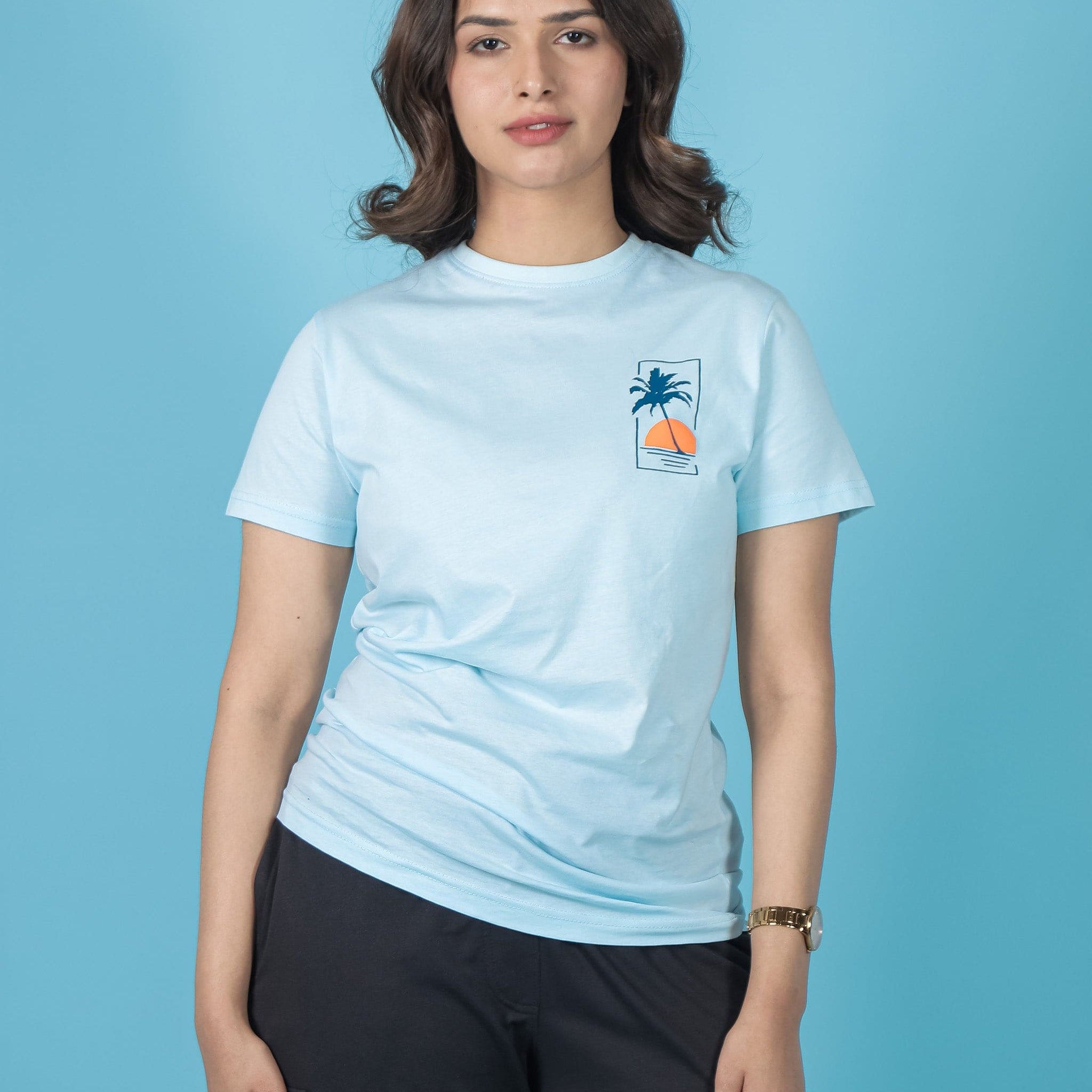 Sky Blue Graphic Tee