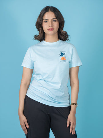 Sky Blue Graphic Tee