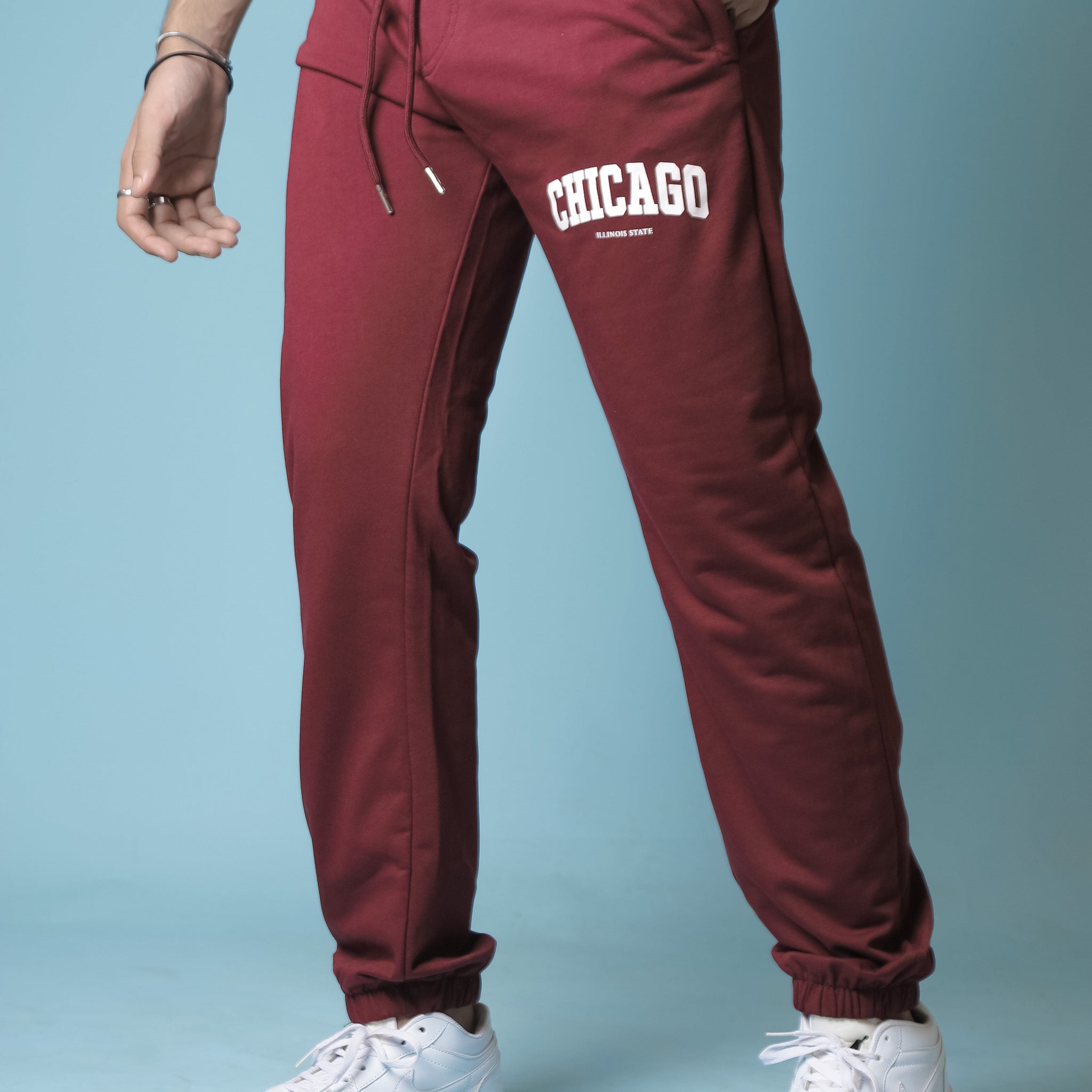 Maroon Graphic Trouser