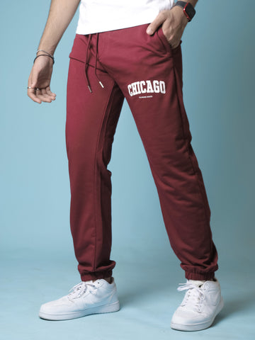 Maroon Graphic Trouser