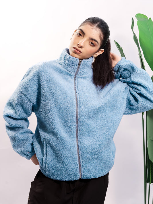 Sky Blue Sherpa Jacket