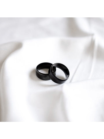 Black Titanium Ring for Men