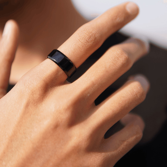 Black Titanium Ring for Men